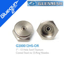 Glenmar 2" 12 Hole Swirl Titanium Coated Steel no O-Ring Bulk Nozzle