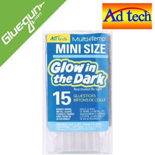 Glow in The Dark Hot Glue Sticks Mini Size 4 - 25 lb