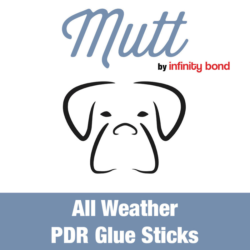 Mutt by Infinity Bond all weather all temperature pdr glue sticks.