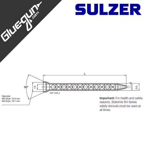 Sulzer Mixpac Statomix ME Series Bell Mixer Nozzles
