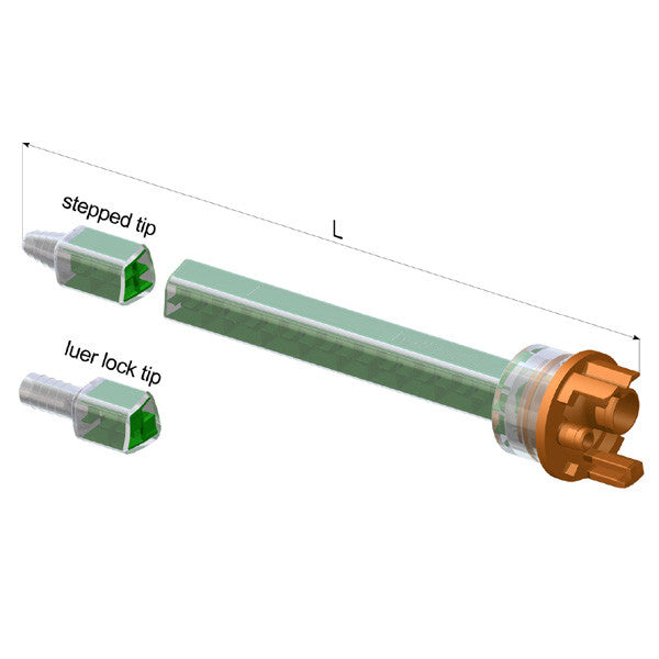 Sulzer Mixpac MFQX disposable static mixer nozzle