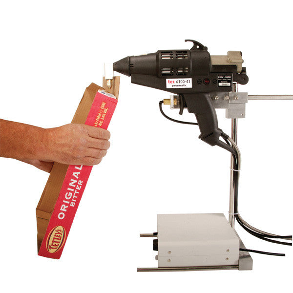 Power Adhesives Glue Gun Bench Mount Kit in Action